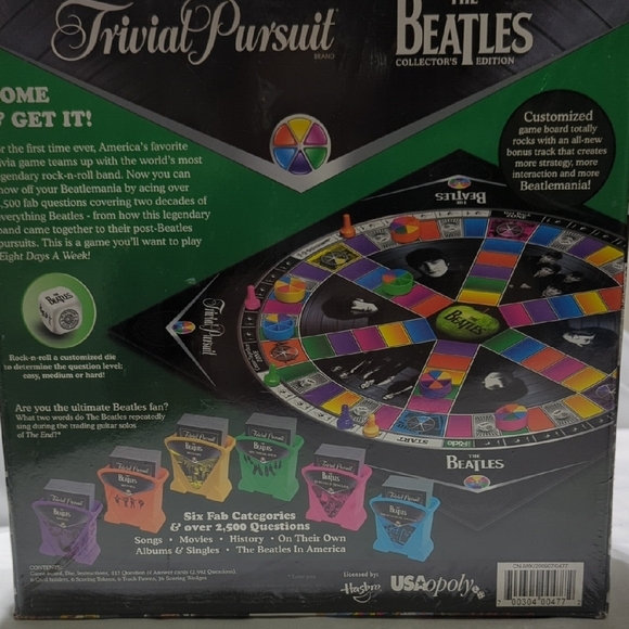 The Beatles Collectors Edition Board Game/ TRIVIAL PURSUIT!! Amazing And New!!! - Picture 2 of 9